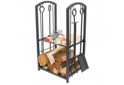 Manor Log Station Black (Height: 730mm)